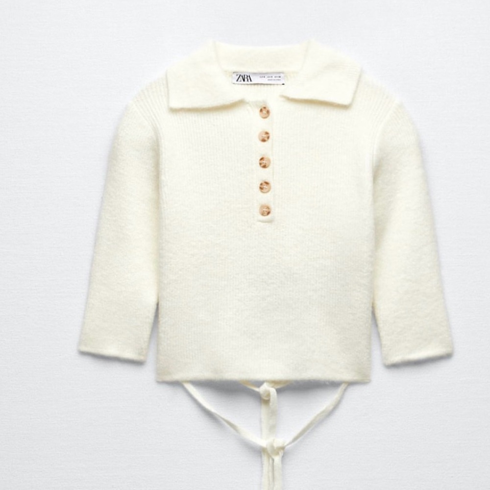 Zara Ivory Knit Sweater